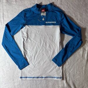 Quiksilver Two-Tone Blue and White Rash Guard